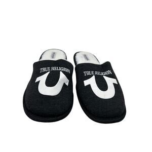 True Religion Slipper Sandals Fluffy Black Mens XL 13